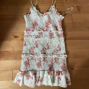 Zara Pink and Cream Floral Kids Dress